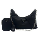 プラダ PRADA Re-Edition2005 バッグ 1BH204 ブラック シルバー金具 ナイロン レディース ショルダーバッグ