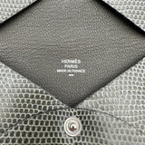 エルメス HERMES カルヴィ B刻 グリフォンセ リザード メンズ カードケース