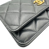 シャネル CHANEL マトラッセ チェーンウォレット AP2548 ブラック ゴールド金具 ラムスキン レディース ウォレットチェーン