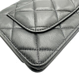 シャネル CHANEL マトラッセ チェーンウォレット AP2548 ブラック ゴールド金具 ラムスキン レディース ウォレットチェーン