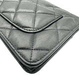 シャネル CHANEL マトラッセ チェーンウォレット AP2548 ブラック ゴールド金具 ラムスキン レディース ウォレットチェーン