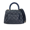 シャネル CHANEL マトラッセ ココハンドルXXS AS2215 31番 ネイビー ゴールド金具 キャビアスキン/リザード レディース ハンドバッグ