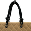 シャネル CHANEL カンボンライン フラットトートバッグ A28126 ベージュ/ブラック ラムスキン レディース トートバッグ