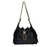 シャネル CHANEL シャネル25 スモール ハンドバッグ AS5293 ブラック/ゴールド金具 シャイニーカーフ レディース ショルダーバッグ