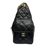 シャネル CHANEL シャネル25 スモール ハンドバッグ AS5293 ブラック/ゴールド金具 シャイニーカーフ レディース ショルダーバッグ