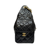 シャネル CHANEL シャネル25 スモール ハンドバッグ AS5293 ブラック/ゴールド金具 シャイニーカーフ レディース ショルダーバッグ