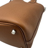 エルメス HERMES ピコタンロックPM K刻 ゴールド シルバー金具 トリヨン レディース ハンドバッグ