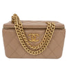シャネル CHANEL マトラッセヴァニティケース AP3044 キャメル　ゴールド金具 ラムスキン レディース ショルダーバッグ