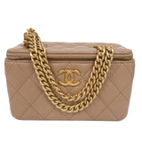 シャネル CHANEL マトラッセヴァニティケース AP3044 キャメル　ゴールド金具 ラムスキン レディース ショルダーバッグ
