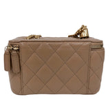 シャネル CHANEL マトラッセヴァニティケース AP3044 キャメル　ゴールド金具 ラムスキン レディース ショルダーバッグ