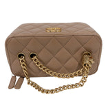 シャネル CHANEL マトラッセヴァニティケース AP3044 キャメル　ゴールド金具 ラムスキン レディース ショルダーバッグ