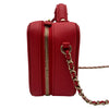 シャネル CHANEL CCフィリグリースモールヴァニティ A93342 29番台 レッド ゴールド金具 キャビアスキン レディース ショルダーバッグ