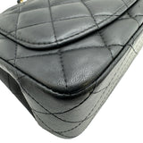 シャネル CHANEL ミニマトラッセ18 A35200 27番台 ブラック ゴールド金具 ラムスキン レディース ショルダーバッグ