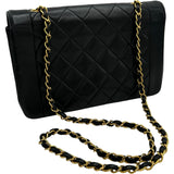 シャネル CHANEL ダイアナ25 A01165 5番台 ブラック ゴールド金具 ラム レディース ショルダーバッグ