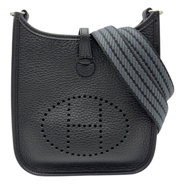 ぷ*様 HERMES エヴリン TPM ブラック ショルダーバッグ　シルバー金具 エルメス HERMES エヴリンTPM W刻 ブラック シルバー金具 トリヨン