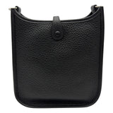 エルメス HERMES エヴリンTPM W刻 ブラック シルバー金具 トリヨン レディース ショルダーバッグ
