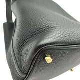 エルメス HERMES ピコタンロックPM Ｗ刻 ブラック ゴールド金具 トリヨン レディース ハンドバッグ