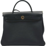 エルメス HERMES エールバッグジップPM B刻 ブラック ゴールド金具 トワル ハンター レディース ハンドバッグ ショルダーバッグ