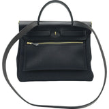 エルメス HERMES エールバッグジップPM B刻 ブラック ゴールド金具 トワル ハンター レディース ハンドバッグ ショルダーバッグ