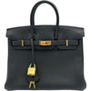 エルメス HERMES バーキン25 W刻印 ブラック　ゴールド金具 トゴ レディース ハンドバッグ