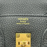エルメス HERMES バーキン25 W刻印 ブラック　ゴールド金具 トゴ レディース ハンドバッグ