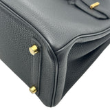 エルメス HERMES バーキン25 W刻印 ブラック　ゴールド金具 トゴ レディース ハンドバッグ