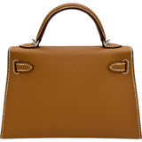 エルメス HERMES ミニケリー2 G刻印 ゴールド シルバー金具 エプソン レディース ショルダーバッグ