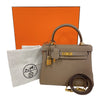 エルメス HERMES ケリー25 K刻印　(2025年製) エトゥープ・マットゴールド金具 トゴ レディース ショルダーバッグ