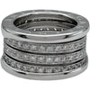 ブルガリ BVLGARI ビ―ゼロワンリング4バンド(M) ホワイトゴールド 750 ダイヤモンド ジュエリー