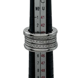 ブルガリ BVLGARI ビ―ゼロワンリング4バンド(M) ホワイトゴールド 750 ダイヤモンド ジュエリー