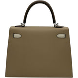 エルメス HERMES ケリー25 外縫い トリコロール K刻 エトゥープ/トレンチ/クレ ゴールド金具 エプソン レディース ショルダーバッグ