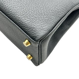 エルメス HERMES ケリー25 内縫い K刻 ブラック/ゴールド金具 トゴ レディース ショルダーバッグ