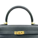 エルメス HERMES ケリー25 内縫い K刻 ブラック/ゴールド金具 トゴ レディース ショルダーバッグ
