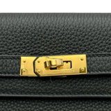エルメス HERMES ケリー25 内縫い K刻 ブラック/ゴールド金具 トゴ レディース ショルダーバッグ