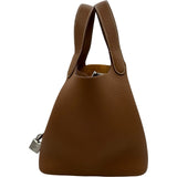 エルメス HERMES ピコタンロックPM K刻 ゴールド シルバー金具 トリヨン レディース ハンドバッグ