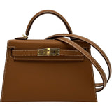 エルメス HERMES ミニケリー2 K刻 ゴールド ゴールド金具 エプソン レディース ショルダーバッグ
