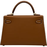 エルメス HERMES ミニケリー2 K刻 ゴールド ゴールド金具 エプソン レディース ショルダーバッグ