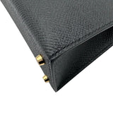 エルメス HERMES ミニケリー2 K刻印 ブラック ゴールド金具 エプソン レディース ハンドバッグ
