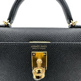 エルメス HERMES ミニケリー2 K刻印 ブラック ゴールド金具 エプソン レディース ハンドバッグ