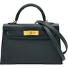 エルメス HERMES ミニケリー2 K刻 ブラック エプソン レディース ショルダーバッグ