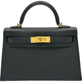 エルメス HERMES ミニケリー2 K刻 ブラック エプソン レディース ショルダーバッグ