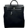 エルメス HERMES エールサックアド □H刻 ブラック マットシルバー金具 トワル メンズ リュック・デイパック
