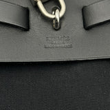 エルメス HERMES エールサックアド □H刻 ブラック マットシルバー金具 トワル メンズ リュック・デイパック