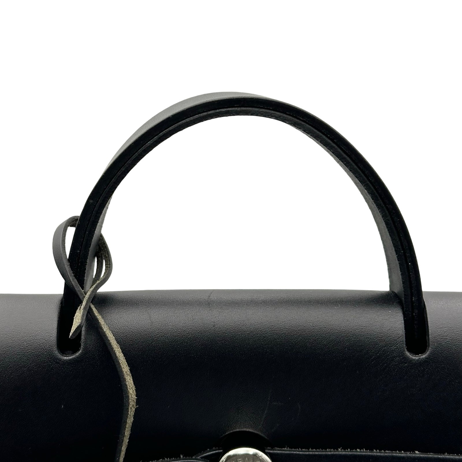 エルメス HERMES エールサックアド □H刻 ブラック マットシルバー金具