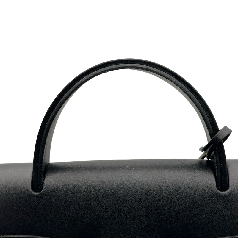エルメス HERMES エールサックアド □H刻 ブラック マットシルバー金具
