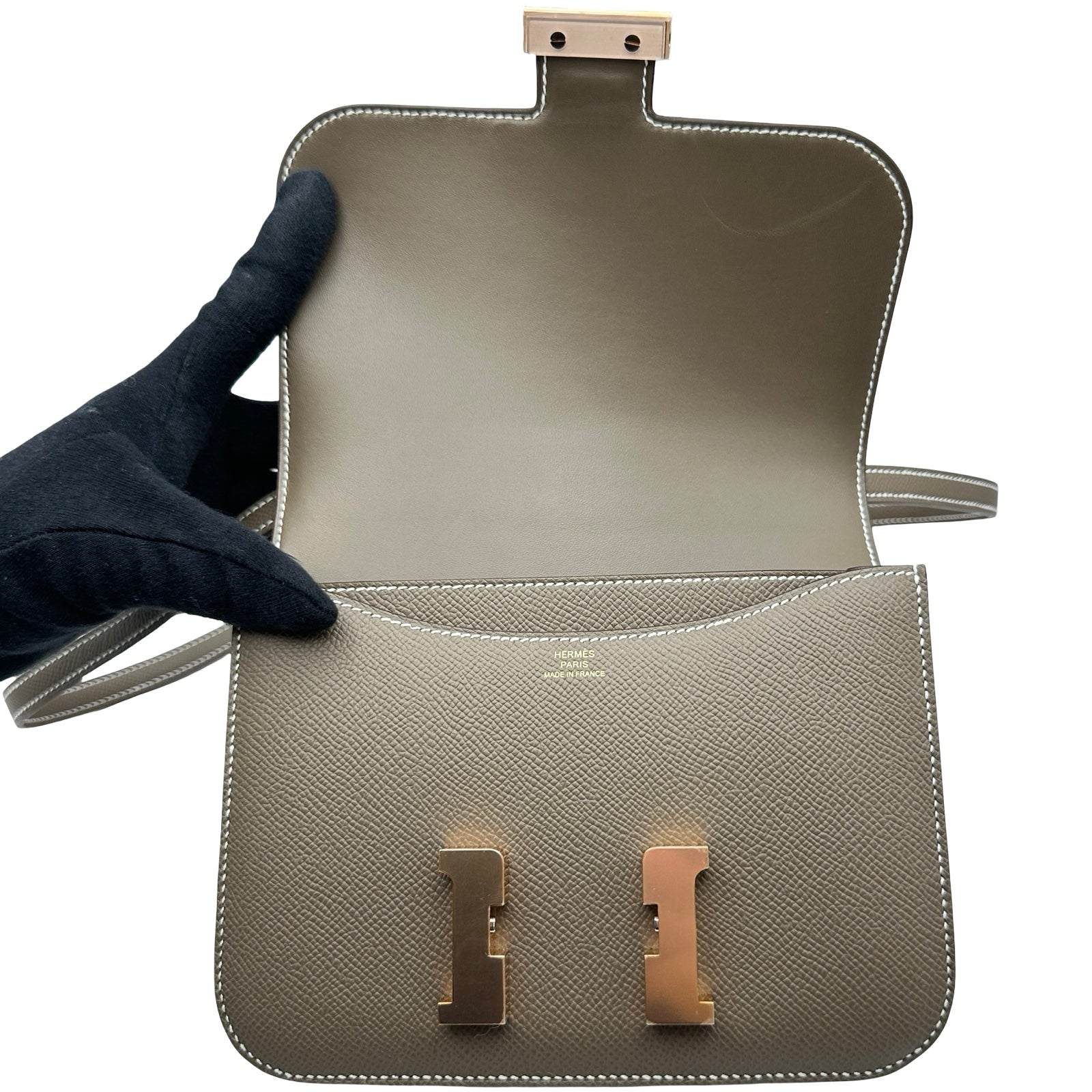 エルメス HERMES コンスタンス3ミニ W刻 エトゥープ/ピンクゴールド金具 エプソン レディース ショルダーバッグ エルメス HERMES コンスタンス3ミニ W刻 エトゥープ/ピンクゴールド