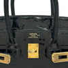 エルメス HERMES バーキン25 A刻 ブラック/ゴールド金具 ニロティカス レディース ハンドバッグ