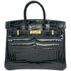 エルメス HERMES バーキン25 A刻 ブラック/ゴールド金具 ニロティカス レディース ハンドバッグ