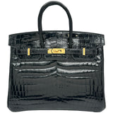 エルメス HERMES バーキン25 A刻 ブラック/ゴールド金具 ニロティカス レディース ハンドバッグ