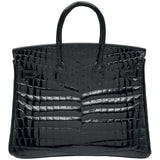 エルメス HERMES バーキン25 A刻 ブラック/ゴールド金具 ニロティカス レディース ハンドバッグ